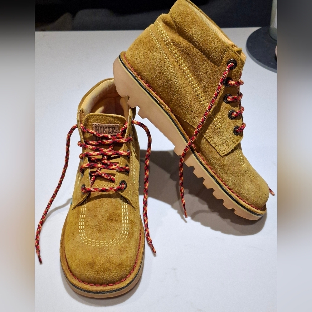 Kickers x Hikerdelic Tan Men's Suede Lace-up Hiking Boots (Size EU 41/US 8)